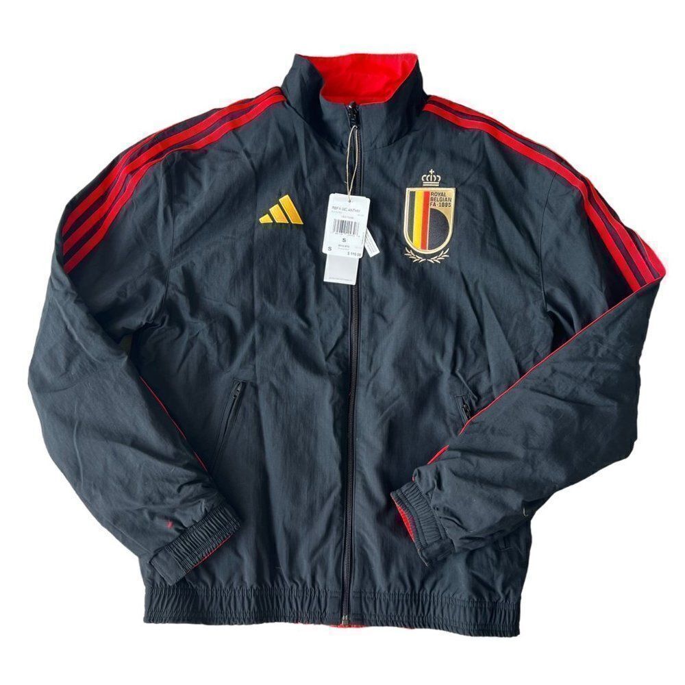 Adidas Belgium 2022/23 Anthem Futbol Reversible Jacket‎ HE1431 Men's Small (S)